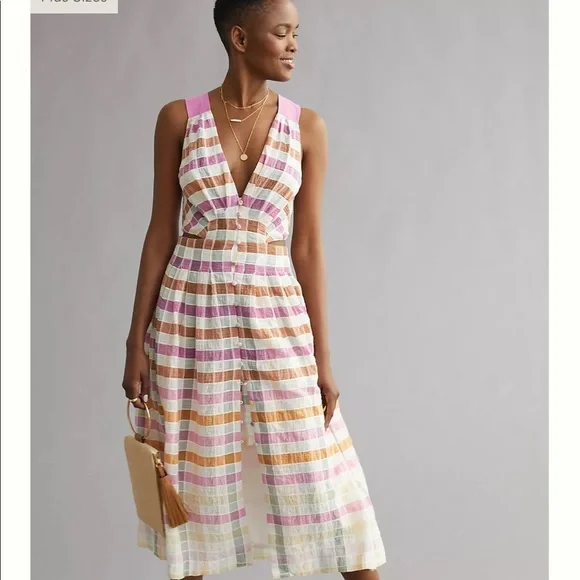 knee length dresses for ladies By Anthropologie Sleeveless A-Line Midi Dress – White Chocolate Couture main image 1